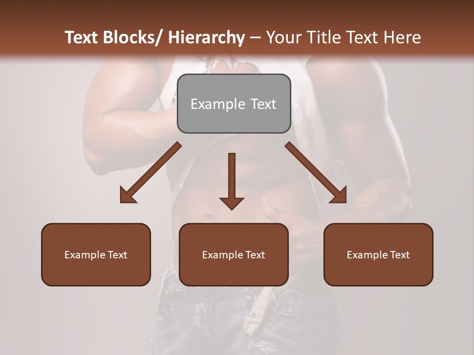 Caucasian Bent Glamour PowerPoint Template