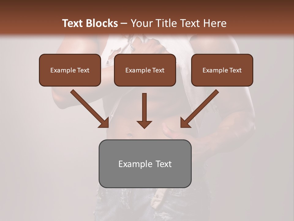 Caucasian Bent Glamour PowerPoint Template