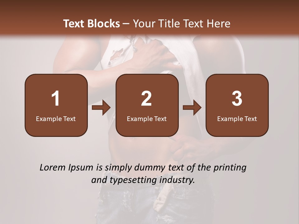 Caucasian Bent Glamour PowerPoint Template