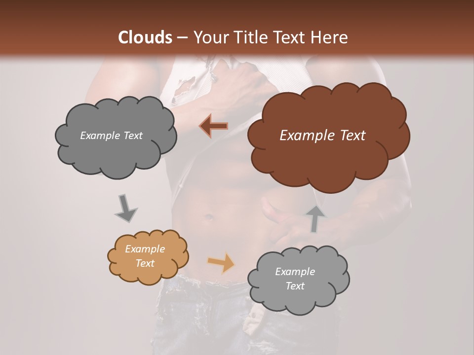 Caucasian Bent Glamour PowerPoint Template