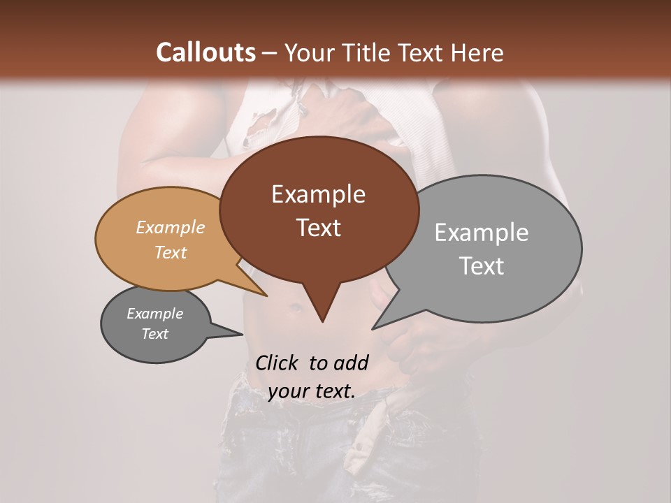 Caucasian Bent Glamour PowerPoint Template