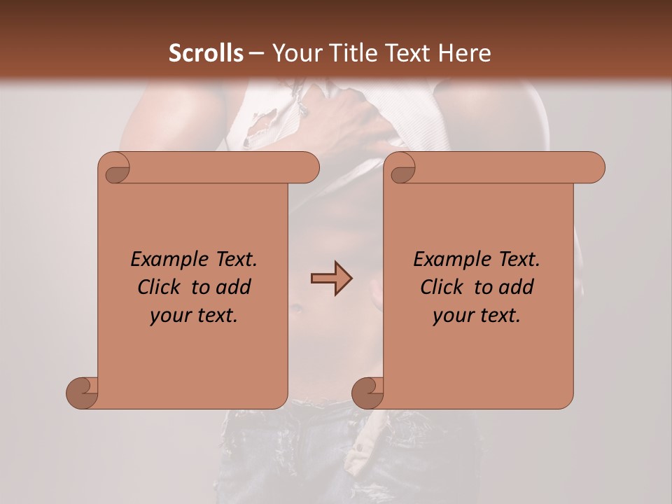 Caucasian Bent Glamour PowerPoint Template