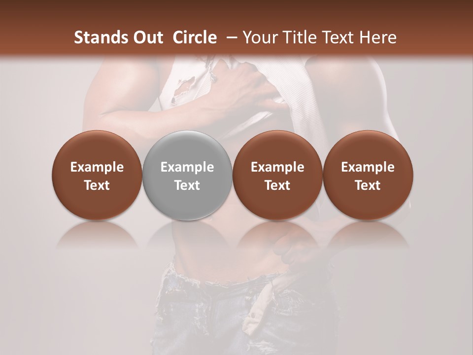 Caucasian Bent Glamour PowerPoint Template