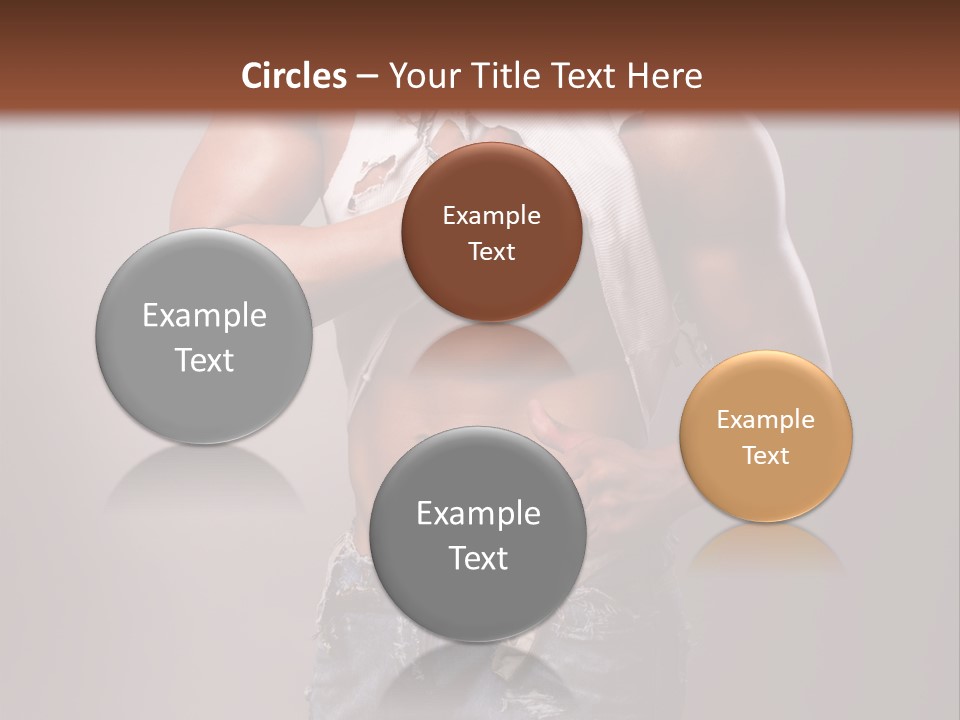 Caucasian Bent Glamour PowerPoint Template