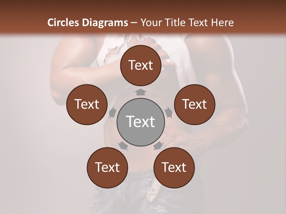 Caucasian Bent Glamour PowerPoint Template