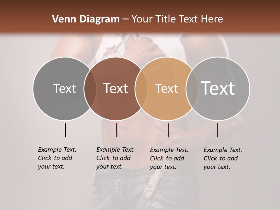 Caucasian Bent Glamour PowerPoint Template