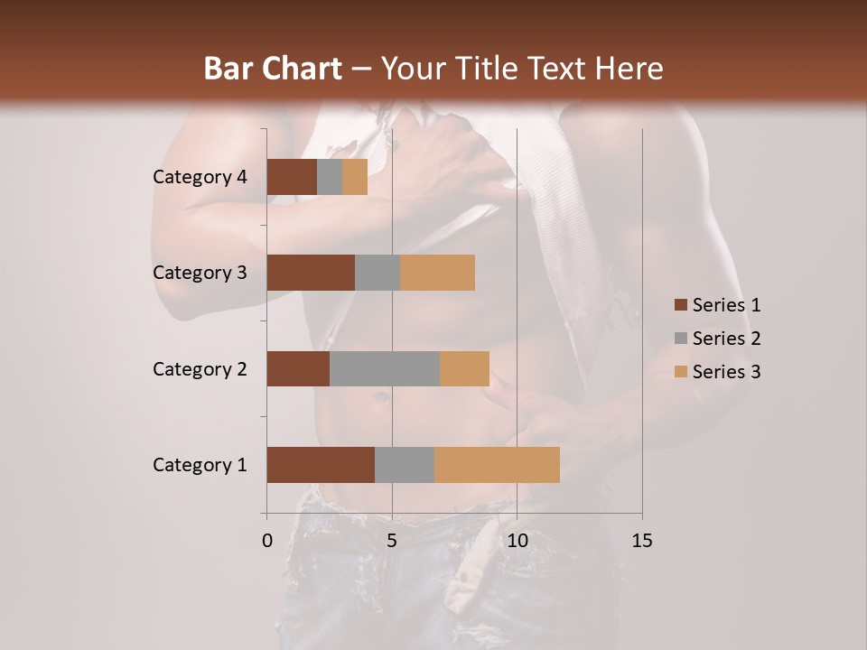 Caucasian Bent Glamour PowerPoint Template