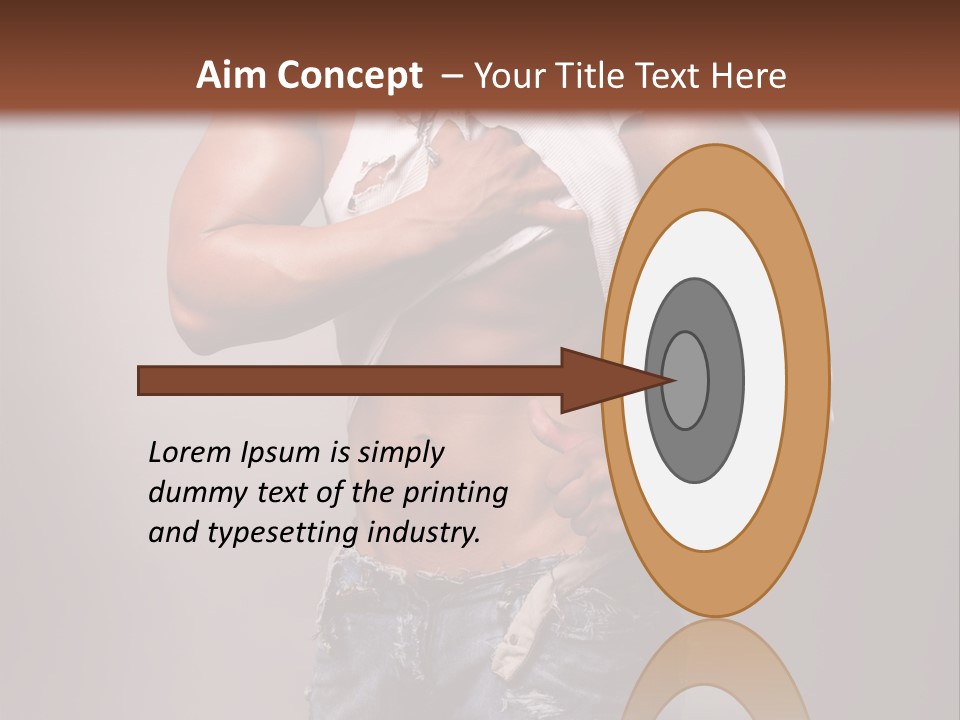 Caucasian Bent Glamour PowerPoint Template