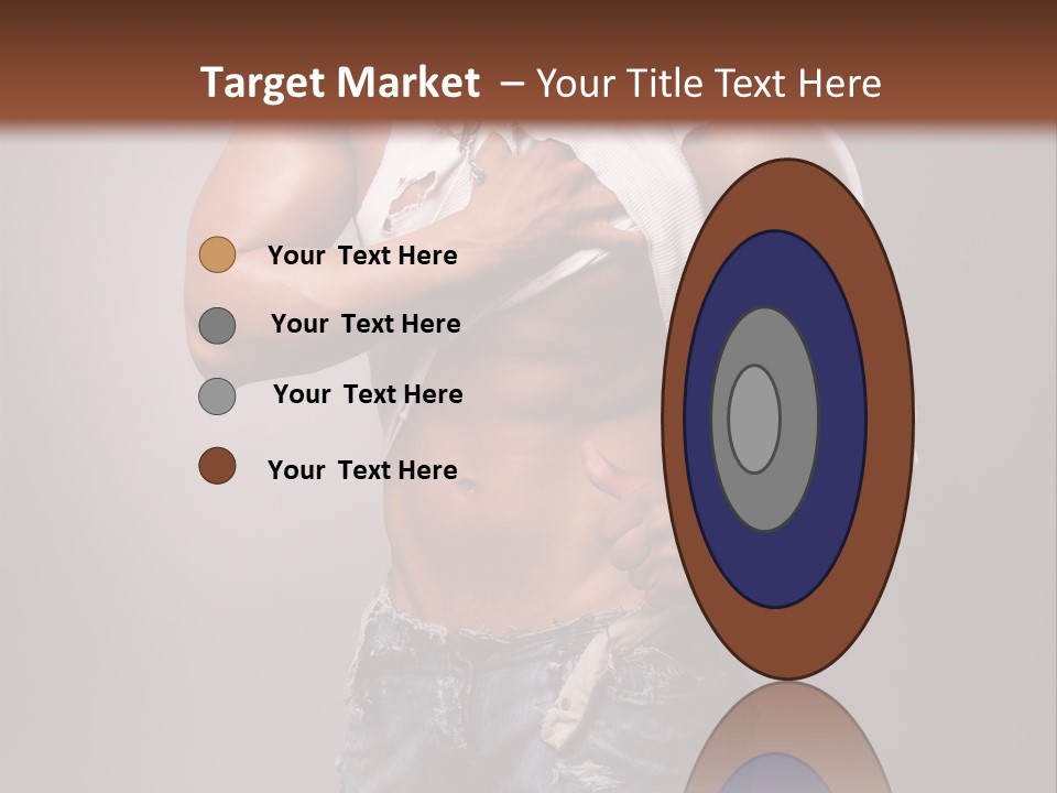 Caucasian Bent Glamour PowerPoint Template