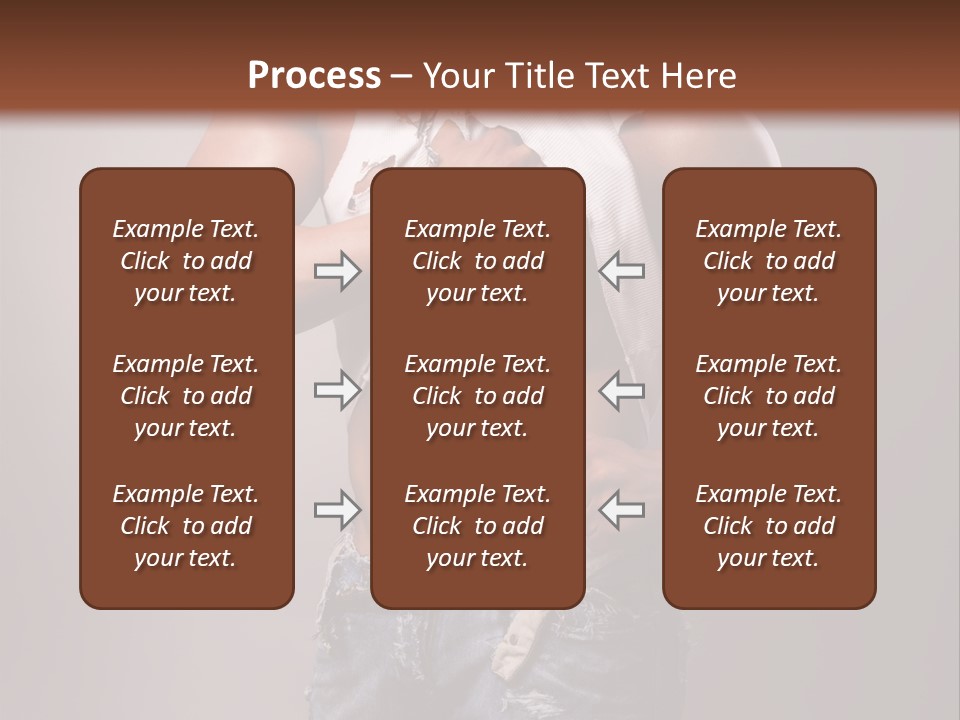 Caucasian Bent Glamour PowerPoint Template