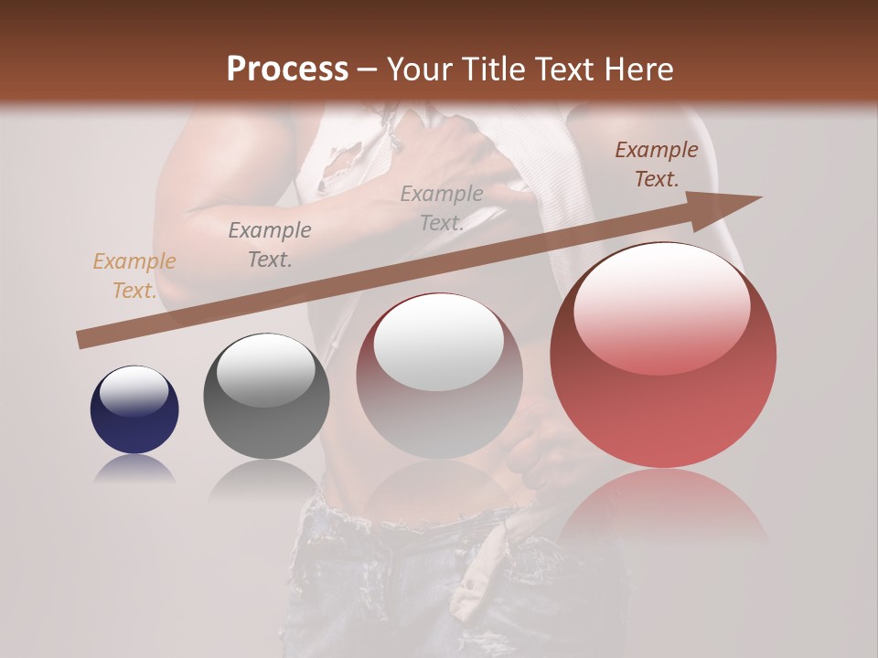 Caucasian Bent Glamour PowerPoint Template