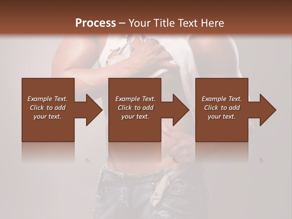 Caucasian Bent Glamour PowerPoint Template