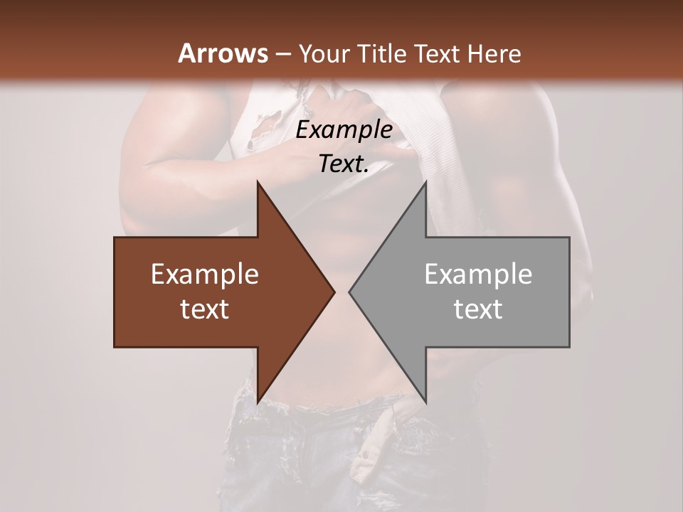 Caucasian Bent Glamour PowerPoint Template