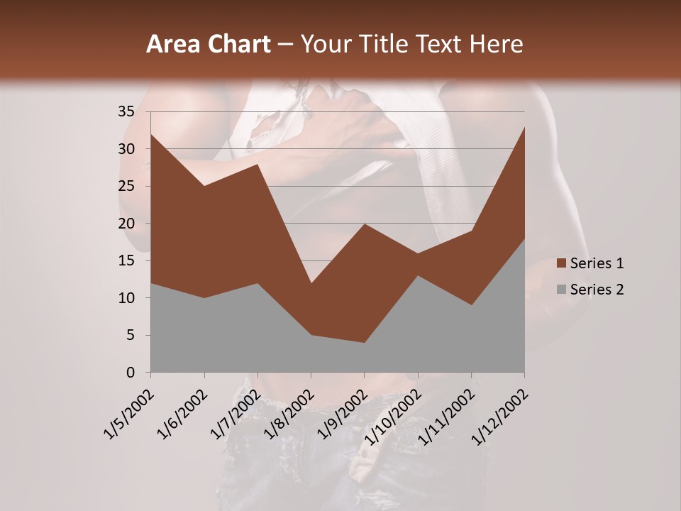 Caucasian Bent Glamour PowerPoint Template