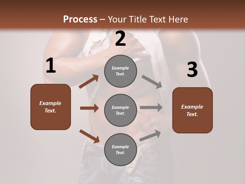 Caucasian Bent Glamour PowerPoint Template