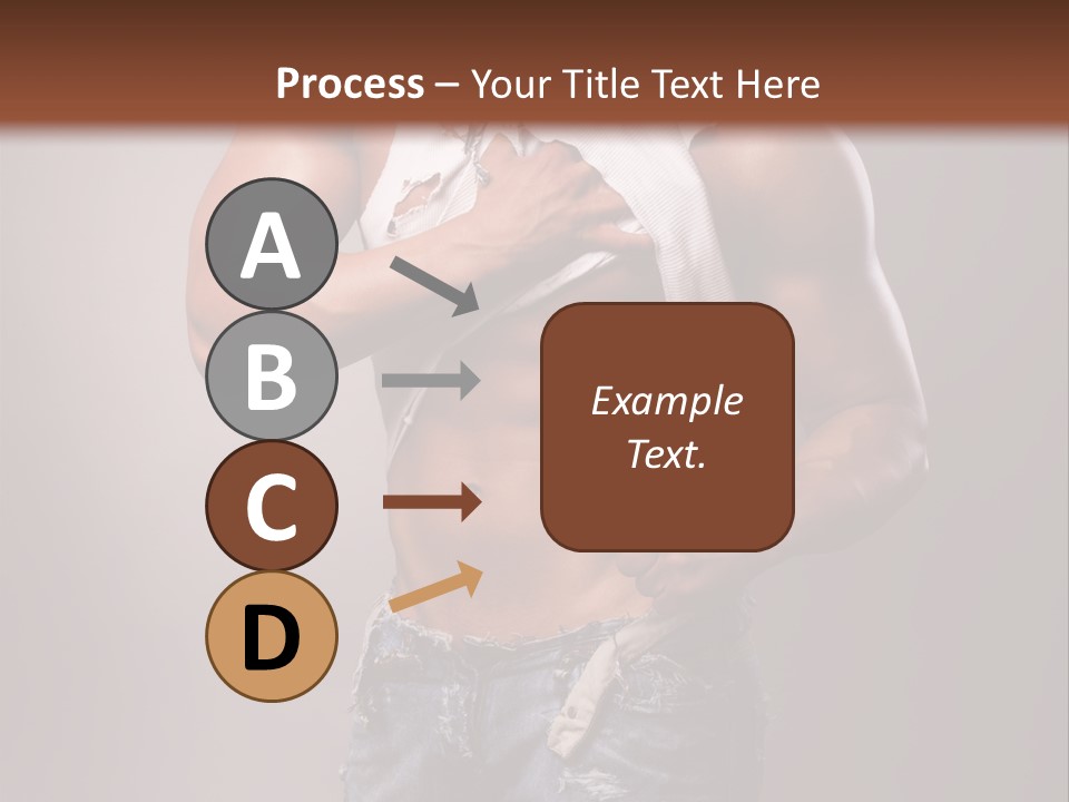 Caucasian Bent Glamour PowerPoint Template