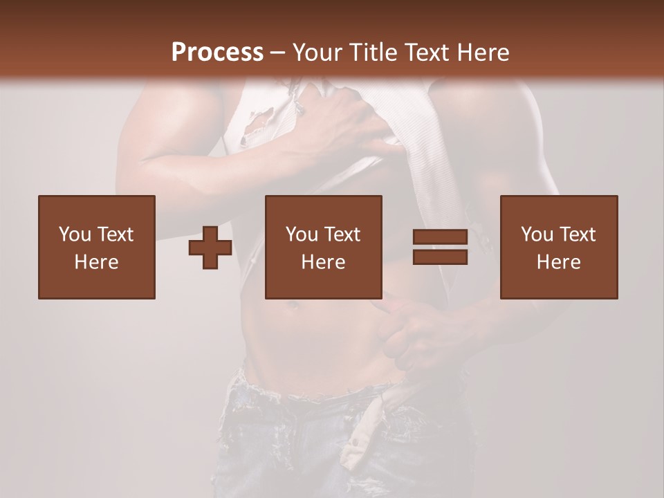 Caucasian Bent Glamour PowerPoint Template