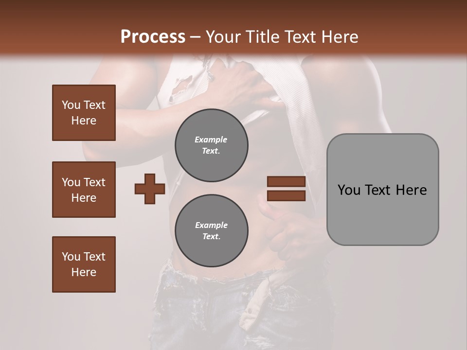 Caucasian Bent Glamour PowerPoint Template