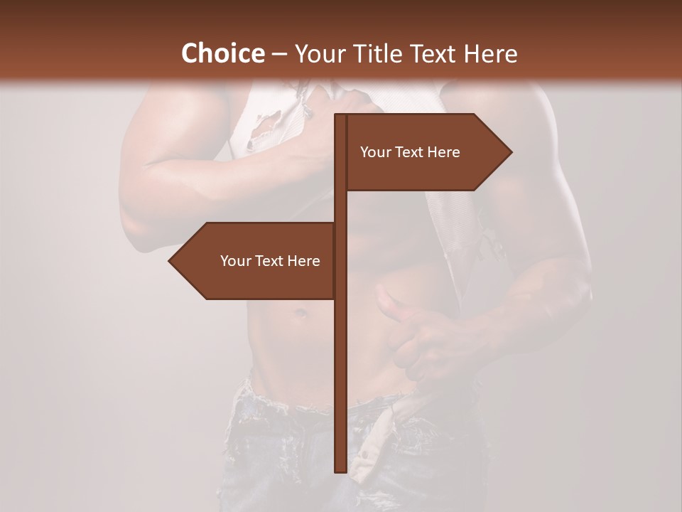 Caucasian Bent Glamour PowerPoint Template