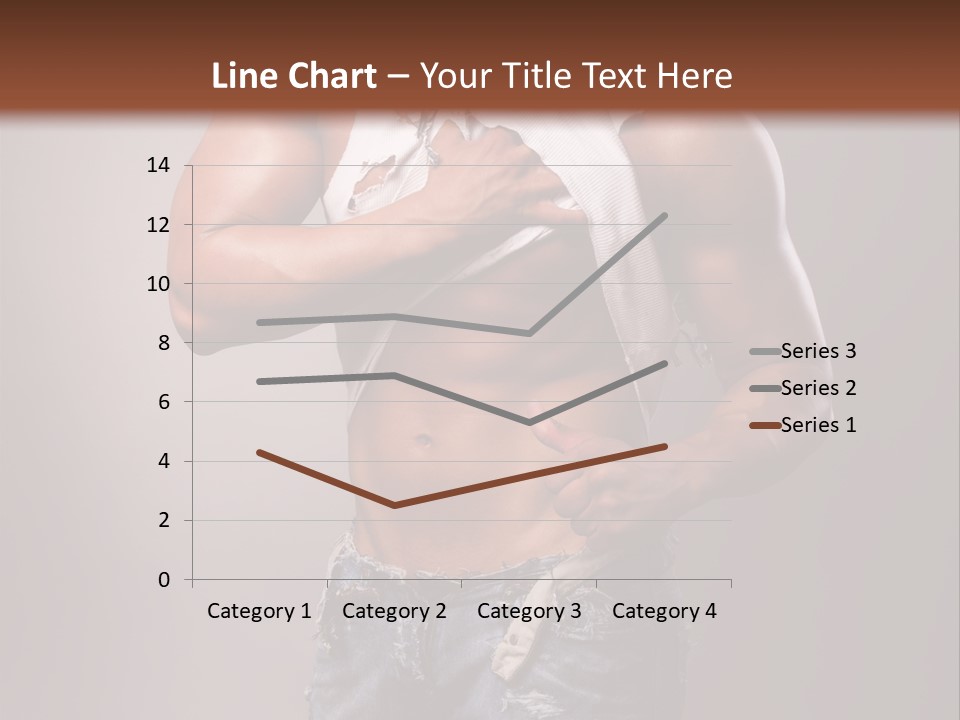 Caucasian Bent Glamour PowerPoint Template