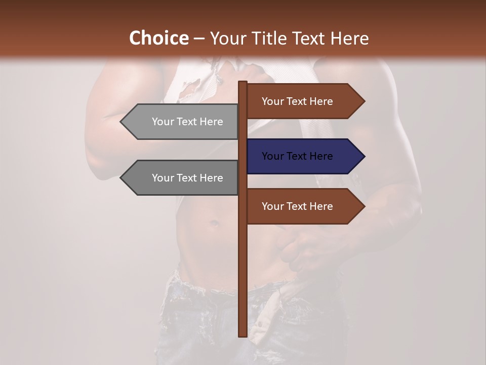 Caucasian Bent Glamour PowerPoint Template