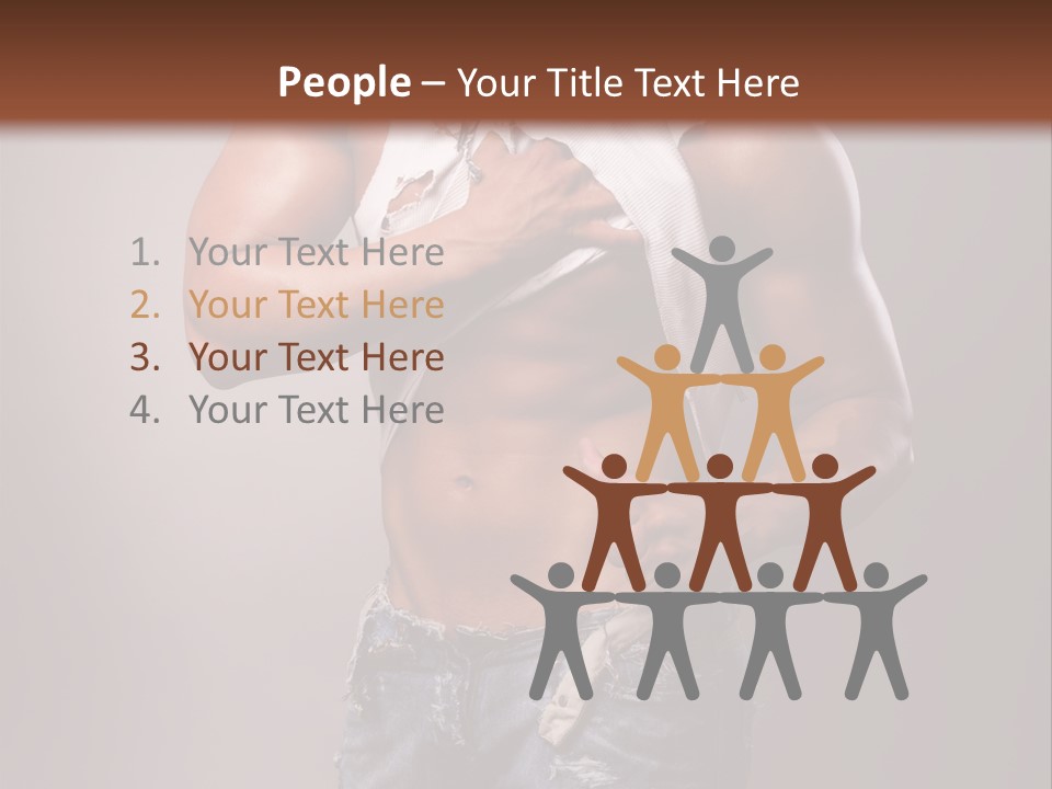 Caucasian Bent Glamour PowerPoint Template