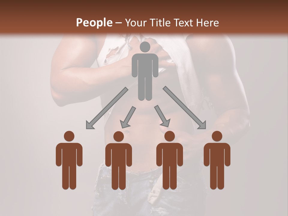 Caucasian Bent Glamour PowerPoint Template