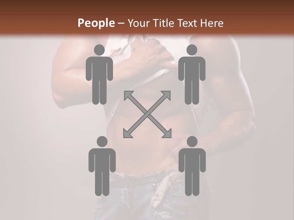 Caucasian Bent Glamour PowerPoint Template