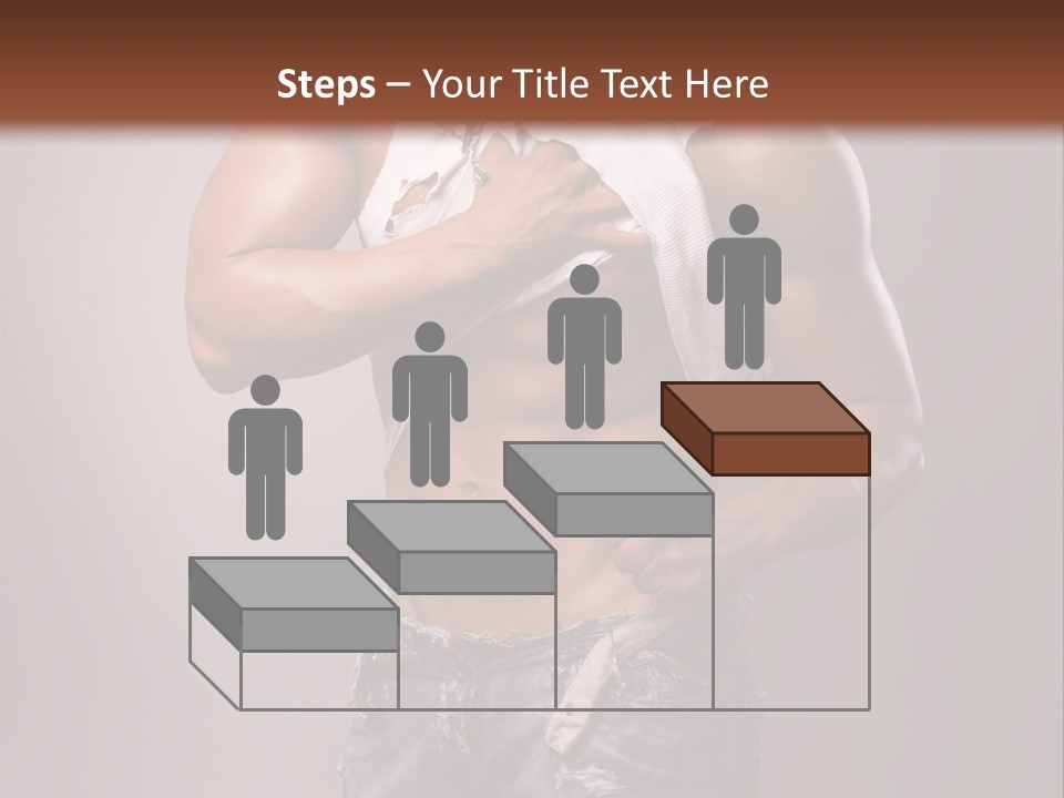 Caucasian Bent Glamour PowerPoint Template