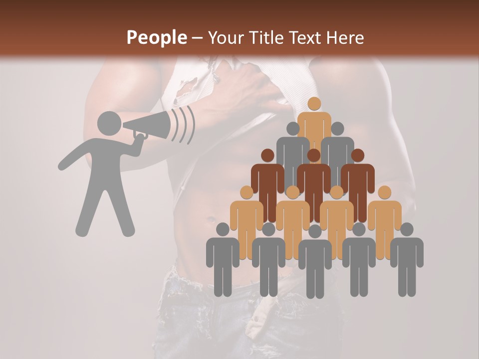Caucasian Bent Glamour PowerPoint Template