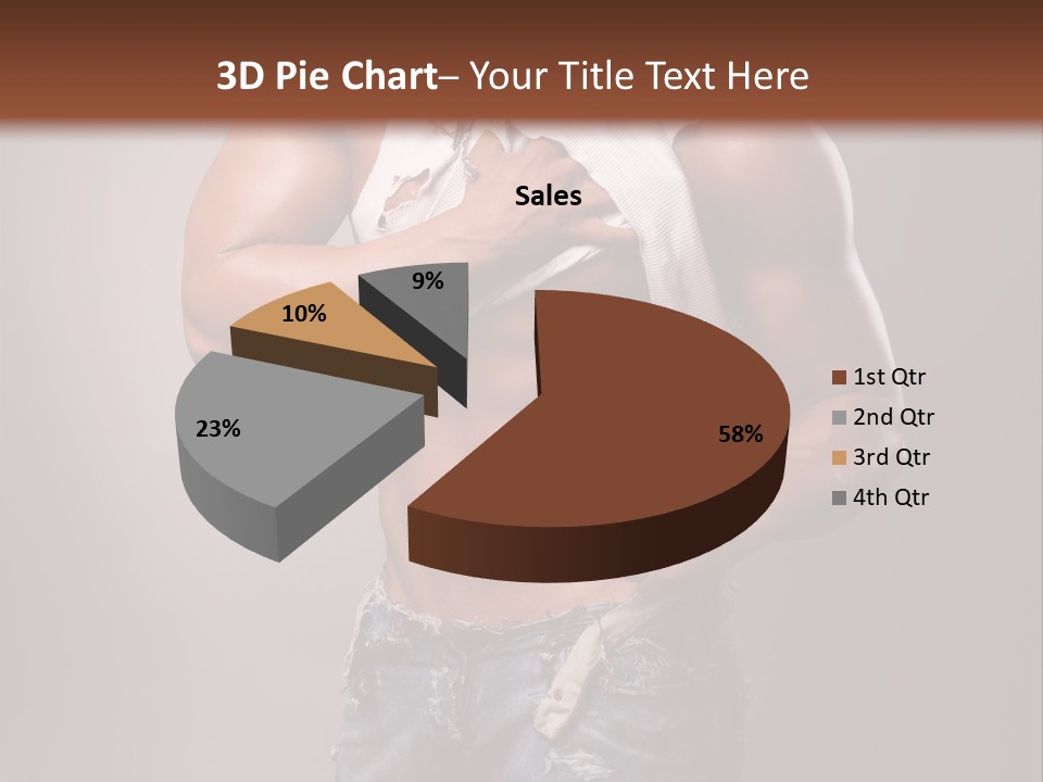 Caucasian Bent Glamour PowerPoint Template