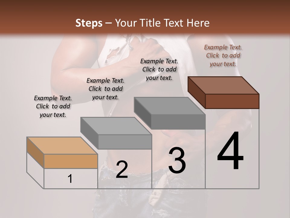 Caucasian Bent Glamour PowerPoint Template