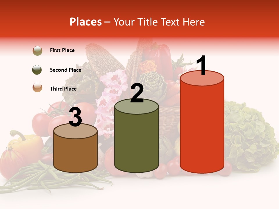 Basket Of Fruit And Vegetables PowerPoint Template