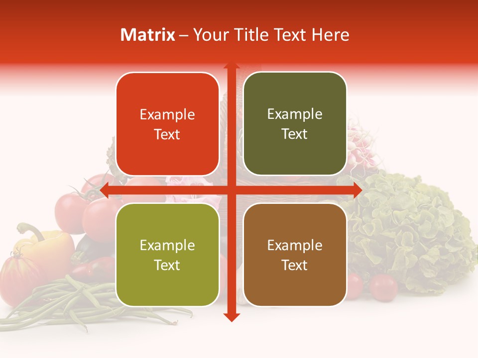 Basket Of Fruit And Vegetables PowerPoint Template