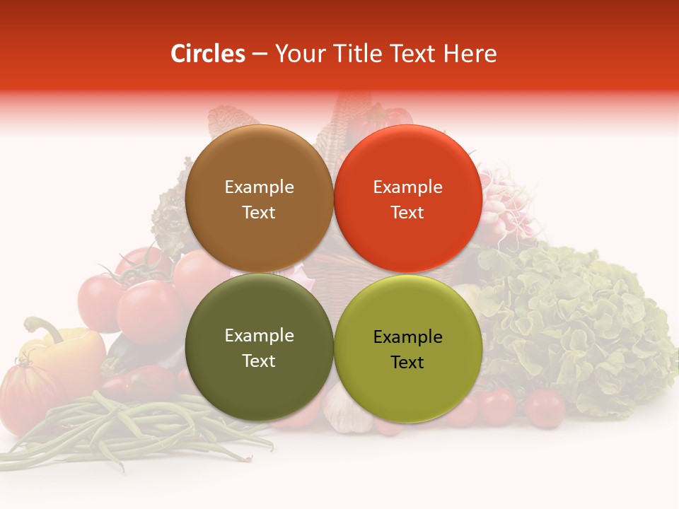 Basket Of Fruit And Vegetables PowerPoint Template
