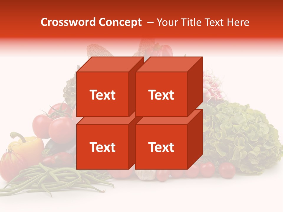 Basket Of Fruit And Vegetables PowerPoint Template