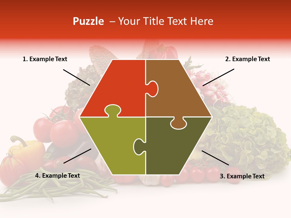 Basket Of Fruit And Vegetables PowerPoint Template