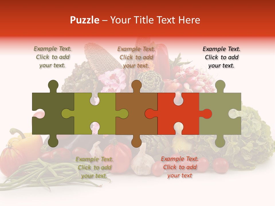 Basket Of Fruit And Vegetables PowerPoint Template