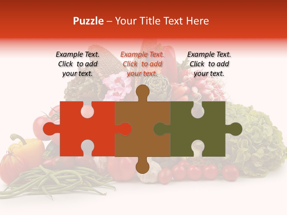 Basket Of Fruit And Vegetables PowerPoint Template