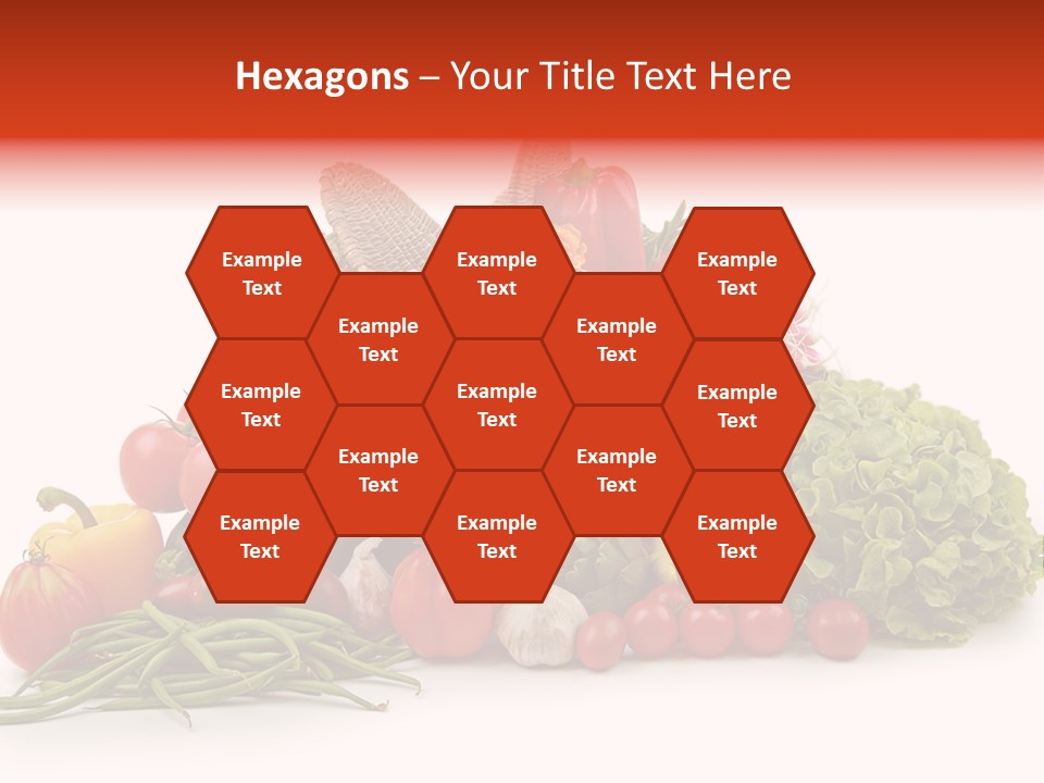 Basket Of Fruit And Vegetables PowerPoint Template