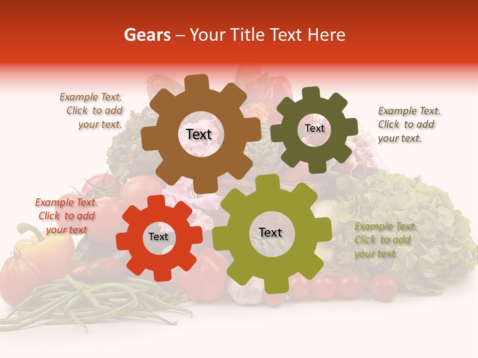 Basket Of Fruit And Vegetables PowerPoint Template