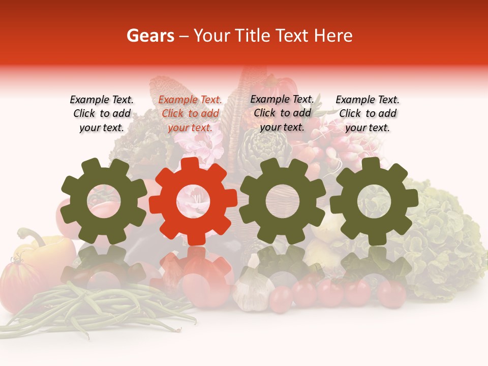 Basket Of Fruit And Vegetables PowerPoint Template