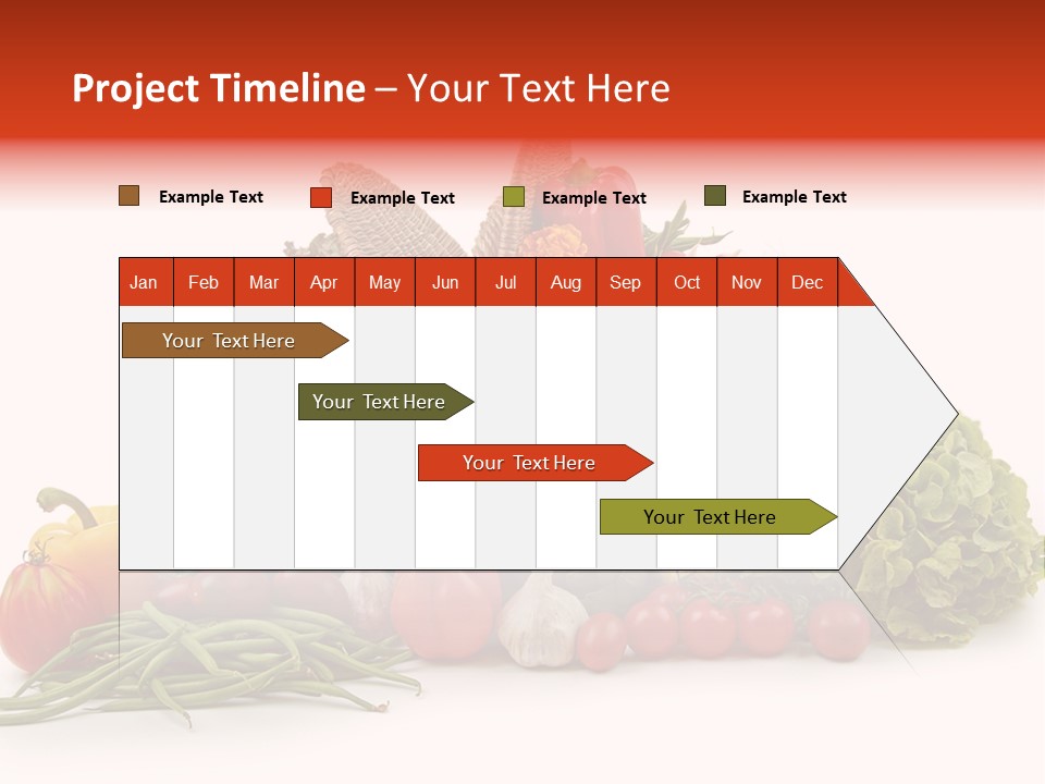 Basket Of Fruit And Vegetables PowerPoint Template