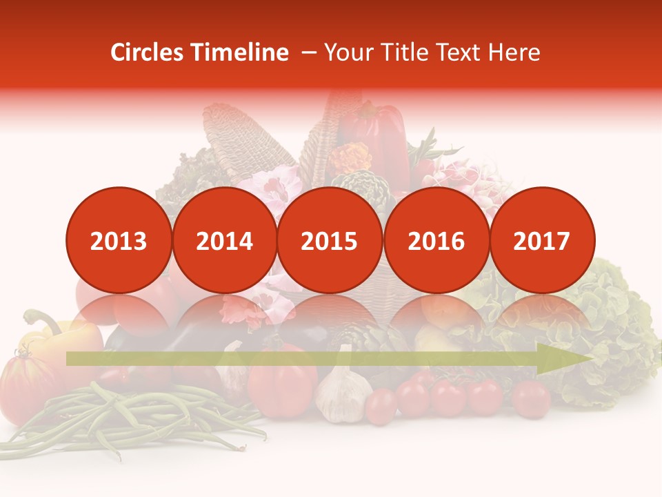 Basket Of Fruit And Vegetables PowerPoint Template