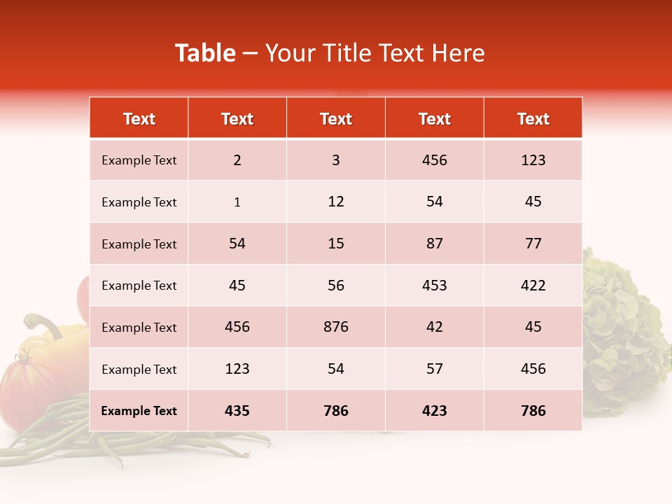 Basket Of Fruit And Vegetables PowerPoint Template
