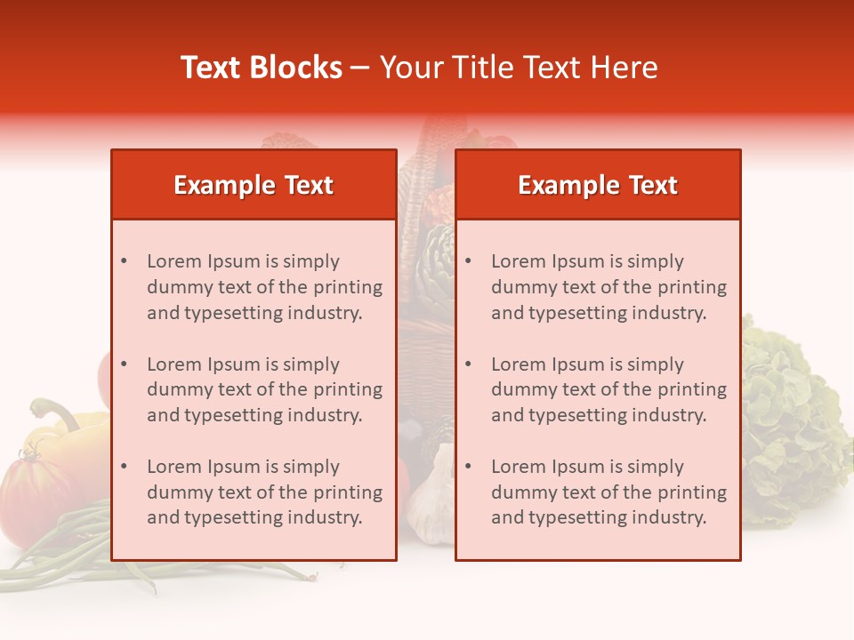 Basket Of Fruit And Vegetables PowerPoint Template