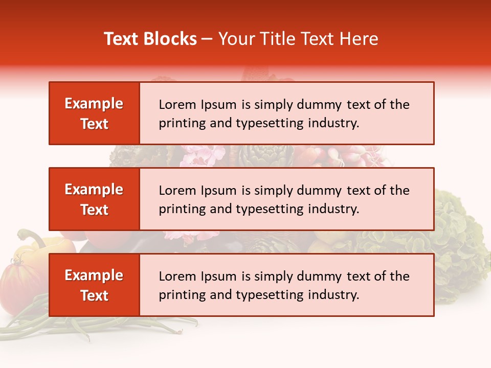 Basket Of Fruit And Vegetables PowerPoint Template