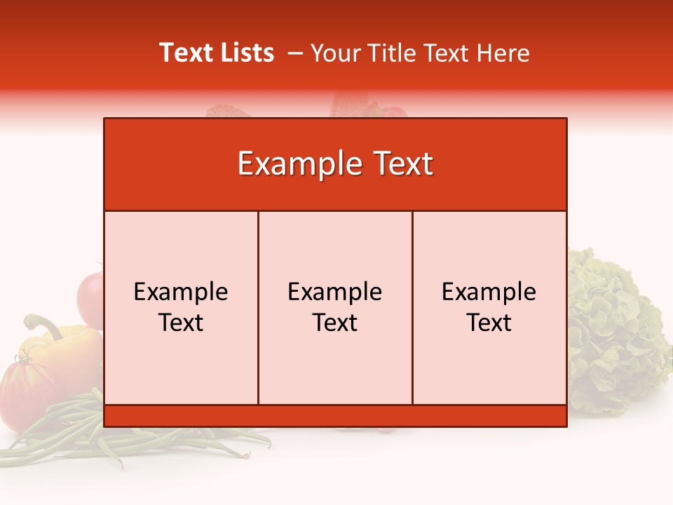 Basket Of Fruit And Vegetables PowerPoint Template