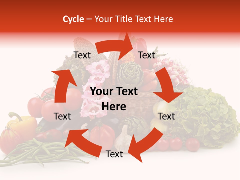 Basket Of Fruit And Vegetables PowerPoint Template