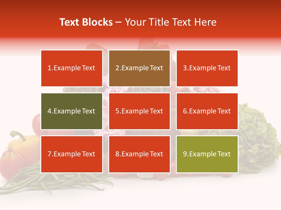 Basket Of Fruit And Vegetables PowerPoint Template